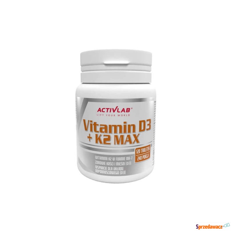 Vitamin d3 4000 + k2 max x 120 tabletek - Witaminy i suplementy - Bługowo