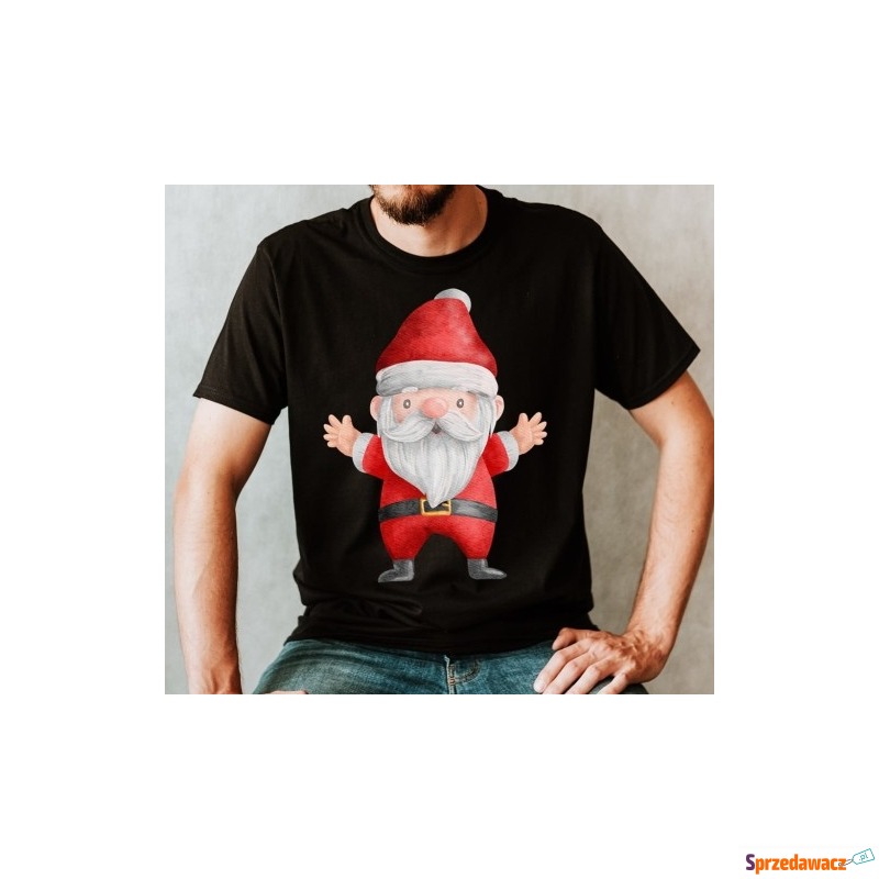 męska świąteczna koszulka z Mikołajem - Bluzki, koszulki - Gliwice