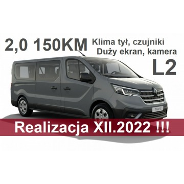 Renault Trafic - L2 150KM 2,0 Duży Ekran Kamera Realizacja grudzień 2022- rata 1997zł