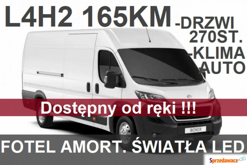 Peugeot Boxer - L4H2 165KM Drzwi 270st. Światła... - Dostawcze i ciężarowe - Szczecinek