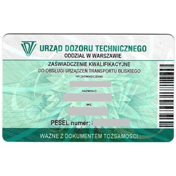 Przedłuż uprawnienia UDT lub uzyskaj kwalifikacje UDT. Kraków, Tychy.