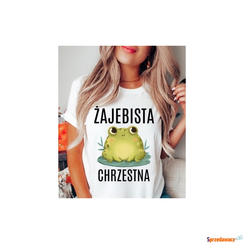 koszulka dla chrzestnej żajebista chrzestna - Bluzki, koszule - Nowy Sącz