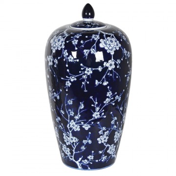 Waza Ceramiczna, Amfora Blossom Granat, Biel Wys. 40cm