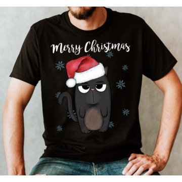 koszulka ze świątecznym nadrukiem na prezent