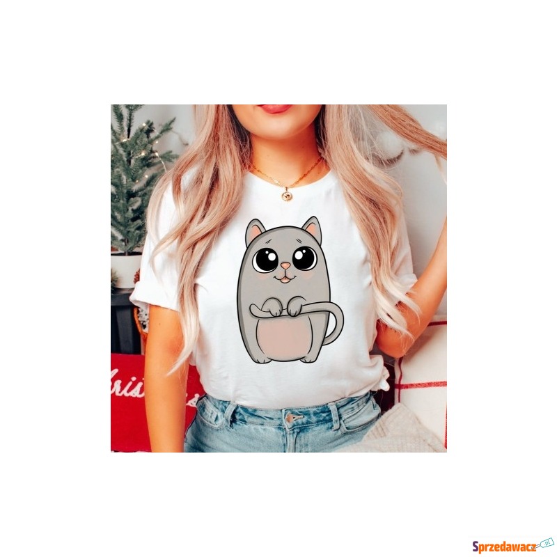 DAMSKA koszulka Z KOTEM
