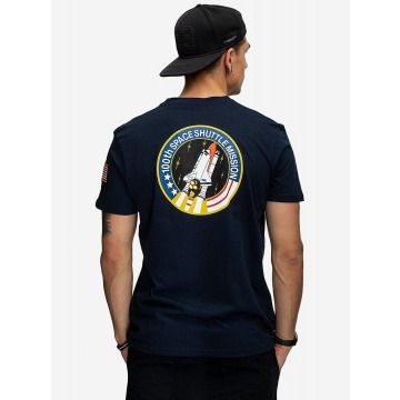 Koszulka Z Krótkim Rękawem Alpha Industries Space Shuttle Granatowa