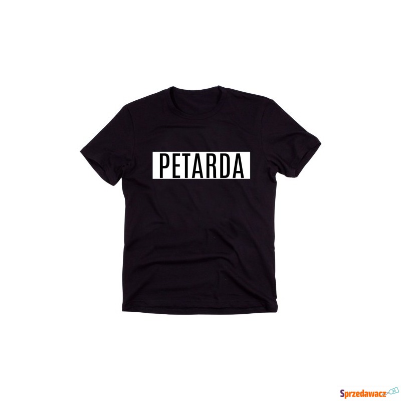 Czarny Klasyczny T-shirt "PETARDA" - Bluzki, koszule - Radom