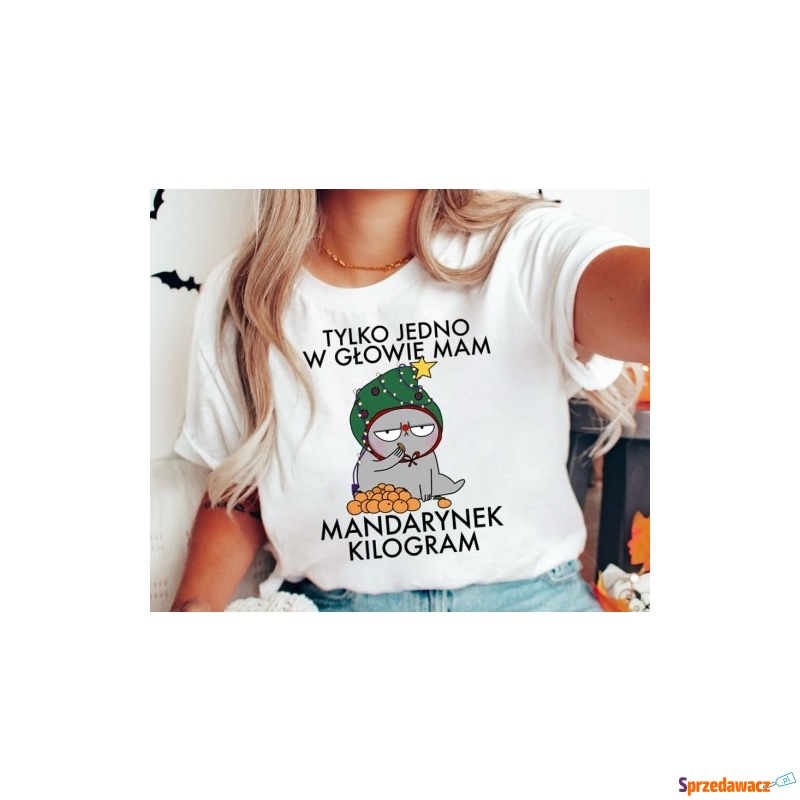 damska koszulka z mandarynkami...