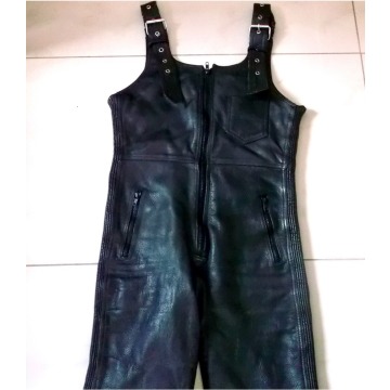 Spodnie motocyklowe skórzane Ogrodniczki r. 50... - Odzież motocyklowa - Rewal - zdjęcie 3