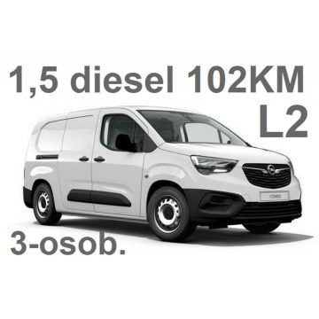 Opel Combo - L2 1,5 Diesel 102KM Cargo 3-osobowy Czujniki  1198zł Dostępny !