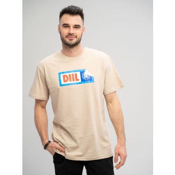 Koszulka Z Krótkim Rękawem DIIL Sticker Beżowa