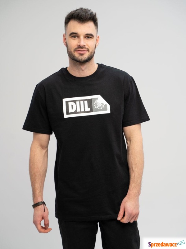 Koszulka Z Krótkim Rękawem DIIL Sticker Czarna - Bluzki, koszulki - Kutno
