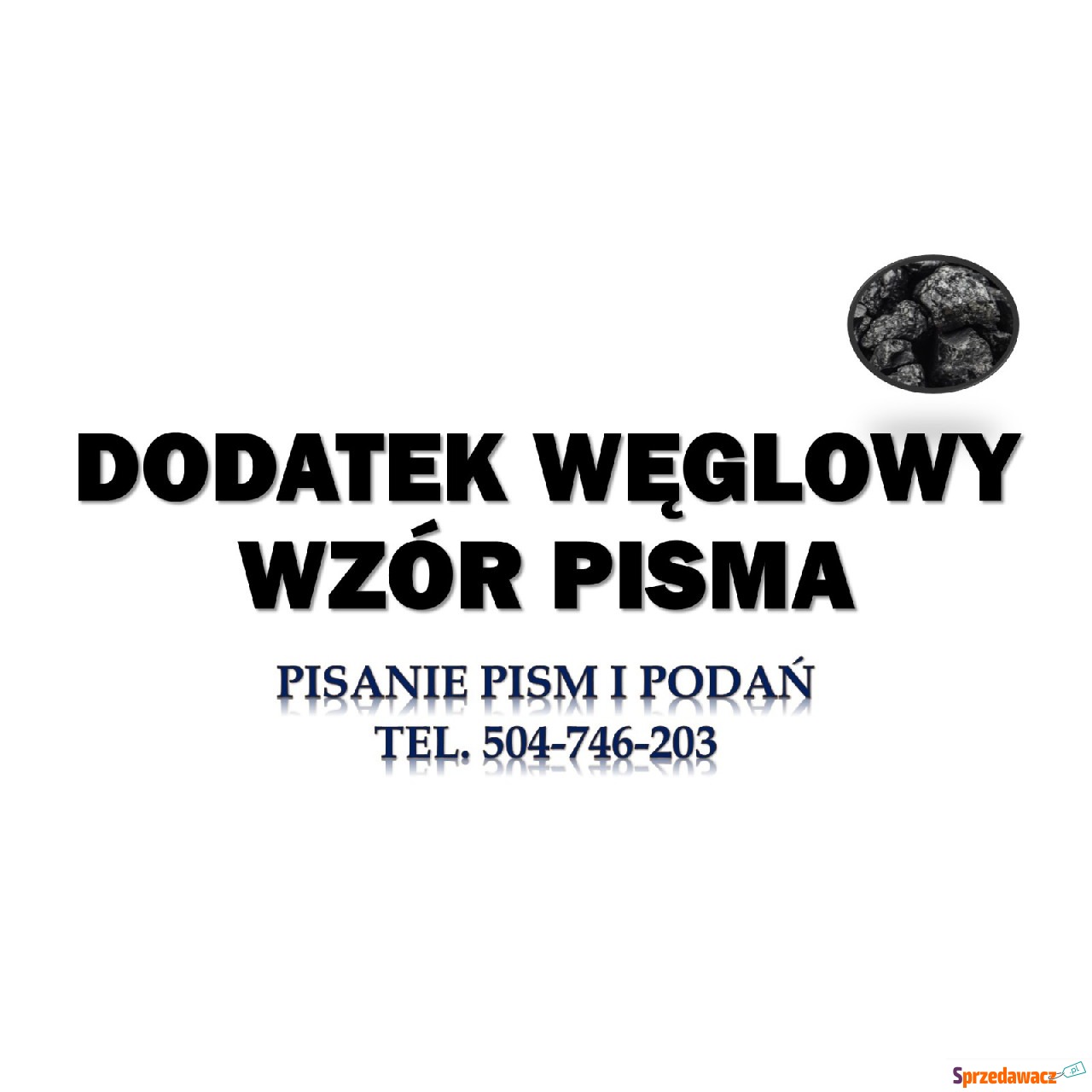 Dodatek węglowy, wzór pisma, tel....