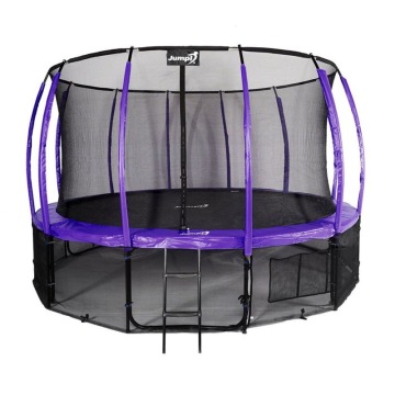 Trampolina ogrodowa Jumpi maxy comfort plus 435cm/14ft z siatką wewnętrzną - fioletowa