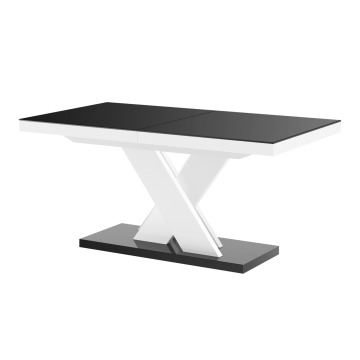 nowoczesny stół z czarnym blatem na białej nodze xenon lux