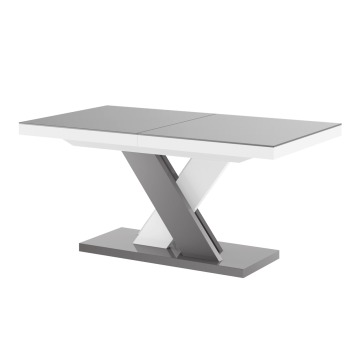 nowoczesny stół z szarym blatem na szaro-białej nodze xenon lux
