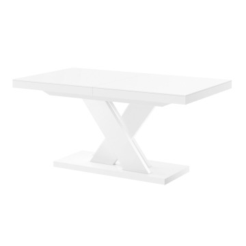 nowoczesny stół z białym blatem na białej nodze xenon lux hubertus