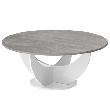 okrągły stolik kawowy capri 100 blat imitacja betonu