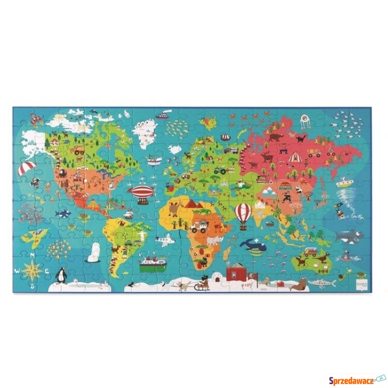 Scratch, Puzzle Mapa Świata - Puzzle - Kołobrzeg