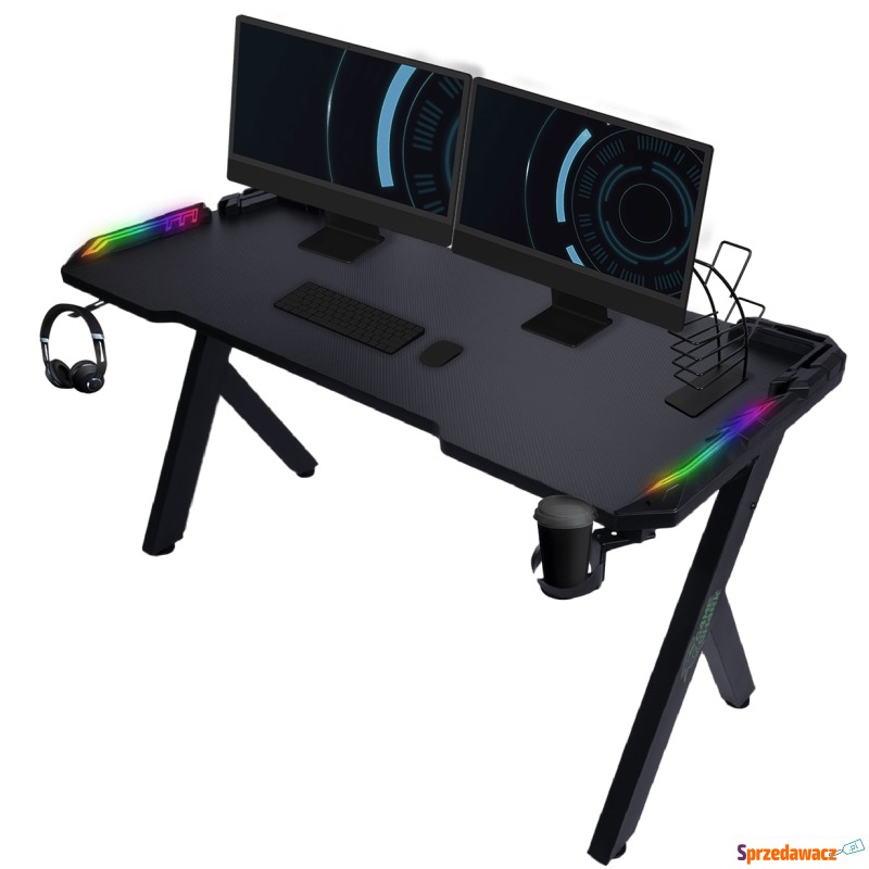 biurko dla graczy komputerowych z kolorowym o... - Biurka - Gliwice