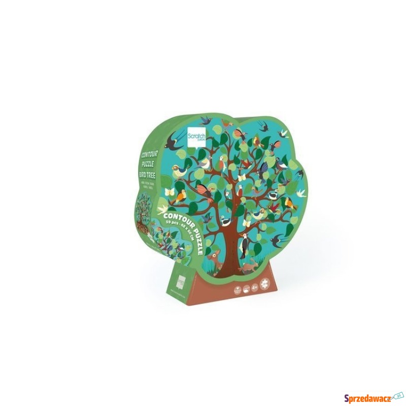 Scratch, Puzzle konturowe Leśne drzewo 58 elem. - Puzzle - Nowy Sącz