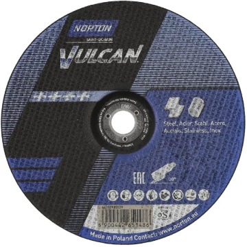Tarcza szlifierska Norton Vulcan Fast Cut 125 x 6,4 x 22,23 mm, do metalu i stali
