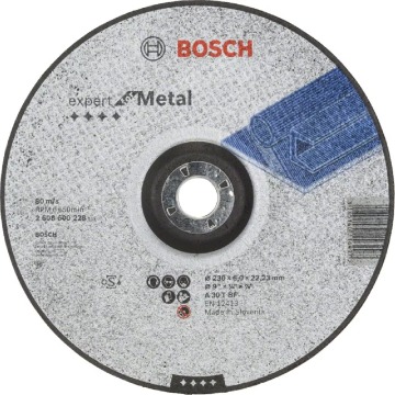 Tarcza szlifierska (wygięta) Bosch Expert for Metal A 30 T BF 230 mm, do metalu i stali