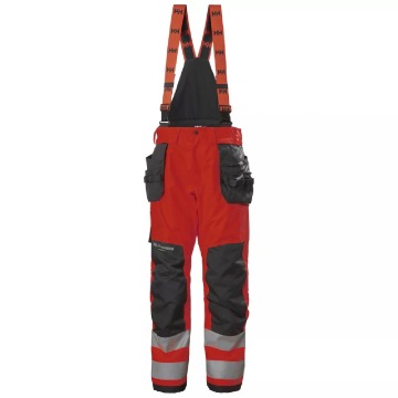 Męskie spodnie z szelkami Helly Hansen ALNA 2.0 Pant Cl 2 zimowe - czarno-czerwone, rozmiar C50