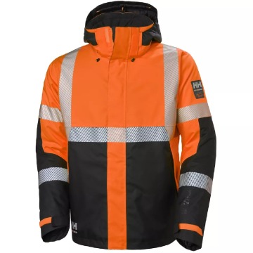 Męska kurtka robocza Helly Hansen ICU zimowa - czarno-pomarańczowa, rozmiar XL