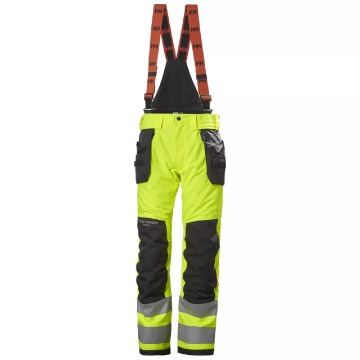 Męskie spodnie z szelkami Helly Hansen ALNA 2.0 Pant Cl 2 zimowe - czarno-żółte, rozmiar C50