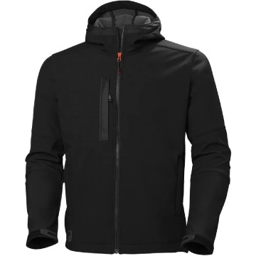 Męska kurtka robocza Helly Hansen Kensington Hooded softshell jacket - czarna, rozmiar XL