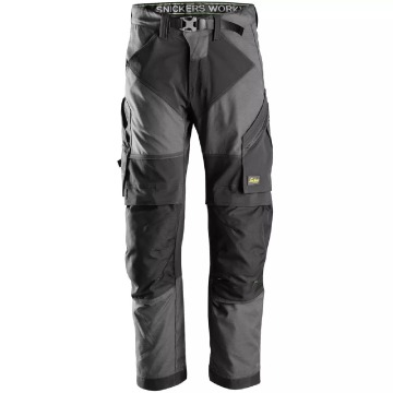Męskie spodnie robocze Snickers FlexiWork krótka nogawka - szaro-czarne, rozmiar 112