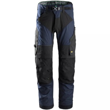 Męskie spodnie robocze Snickers FlexiWork krótka nogawka - granatowo-czarne, rozmiar 96