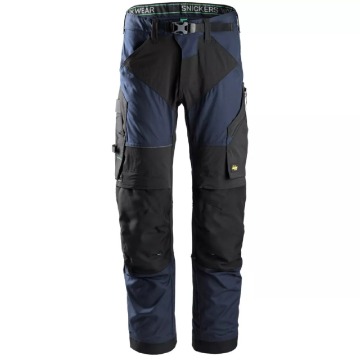 Męskie spodnie robocze Snickers FlexiWork ekstra krótka nogawka - granatowo-czarne, rozmiar 200