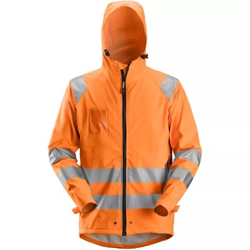 Męska kurtka robocza Snickers PU, EN 20471/3 przeciwdeszczowa odblaskowa - pomarańczowa, rozmiar S