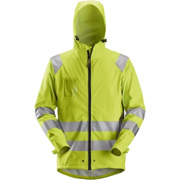 Męska kurtka robocza Snickers PU, EN 20471/3 przeciwdeszczowa odblaskowa - żółta, rozmiar XL