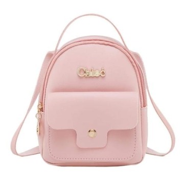 Mała torebka plecak mini kolory eko skóra różowy