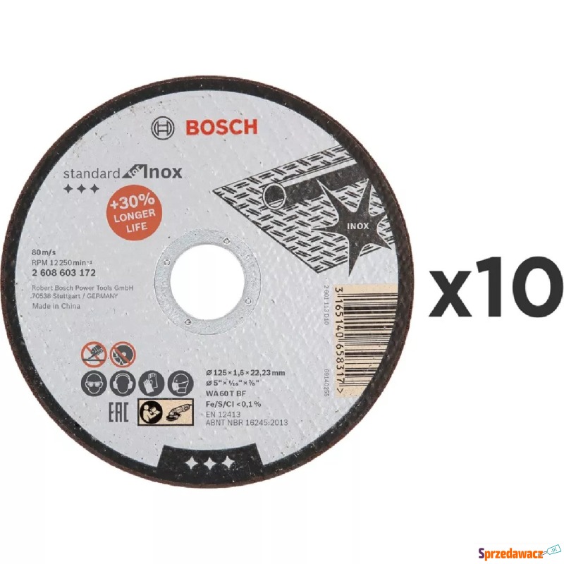 Tarcza szlifierska Bosch Standard for Inox Rapido... - Akcesoria do elektro... - Wałbrzych