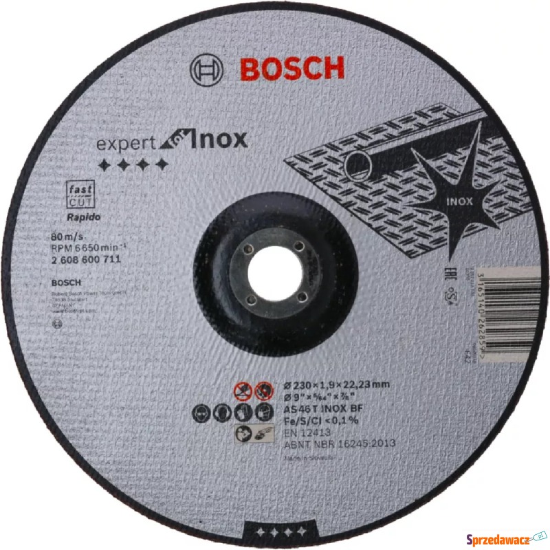 Tarcza szlifierska Bosch Expert for Inox Rapido... - Akcesoria do elektro... - Starogard Gdański