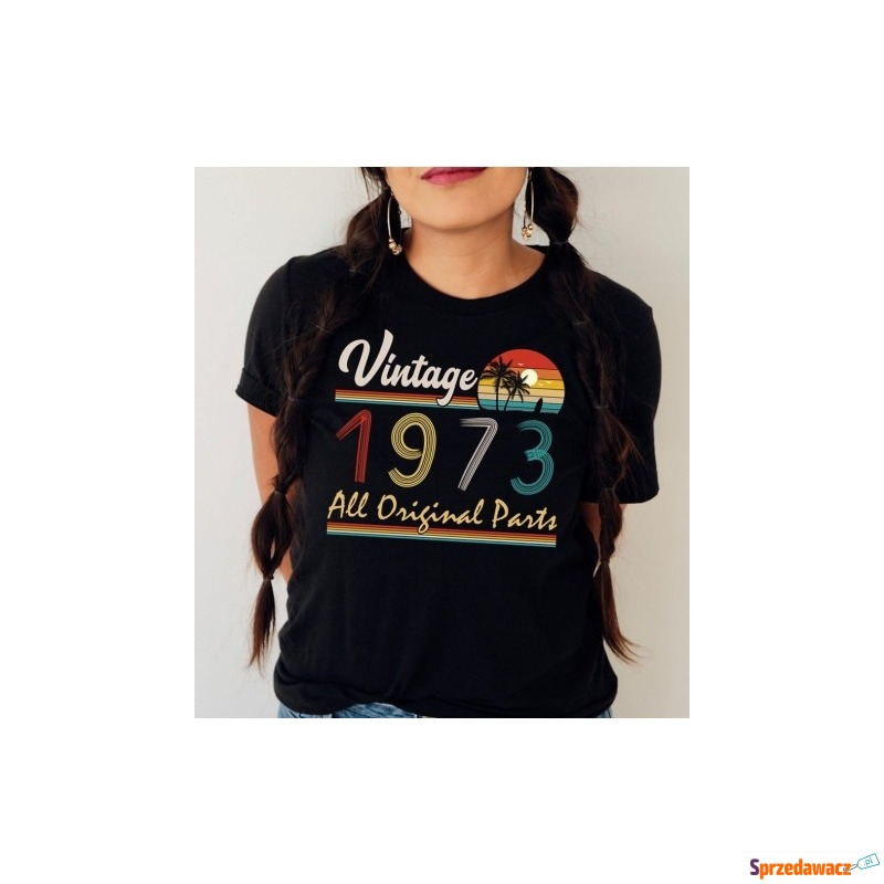 aa damska czarne koszulka na 50 vintage 1973 - Bluzki, koszule - Legnica