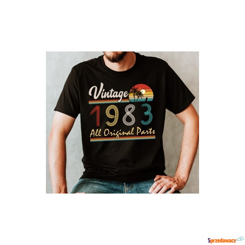 męska koszulka na 40 urodziny vintage 1983 all - Bluzki, koszulki - Zielona Góra