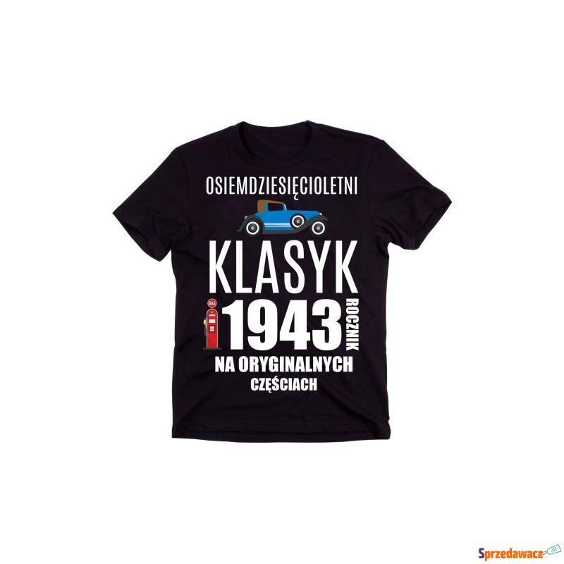 męska koszulka na 80 urodziny - Bluzki, koszulki - Legnica
