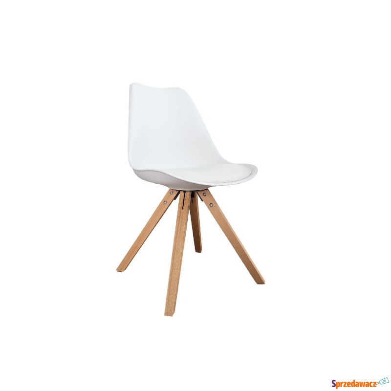 Krzesło Northern białe, drewniane nogi - Krzesła kuchenne - Koszalin