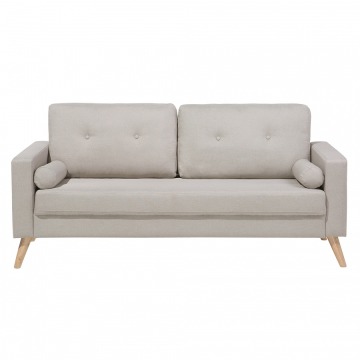 Sofa dwuosobowa tapicerowana jasnobeżowa Marcello BLmeble