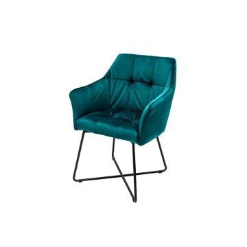 Krzesło Industrial z podłokietnikiem turkusowy Invicta