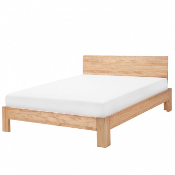 Łóżko jasne drewno ze stelażem 160 x 200 cm ROYAN