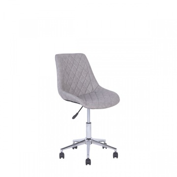 Krzesło biurowe skóra ekologiczna szare MARIBEL