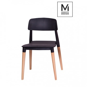 Krzesło Ecco Modesto Design czarne-drewno bukowe