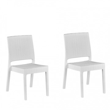 Zestaw 2 krzeseł ogrodowych biały FOSSANO