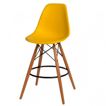 Krzesło barowe P016W PP D2 żółte